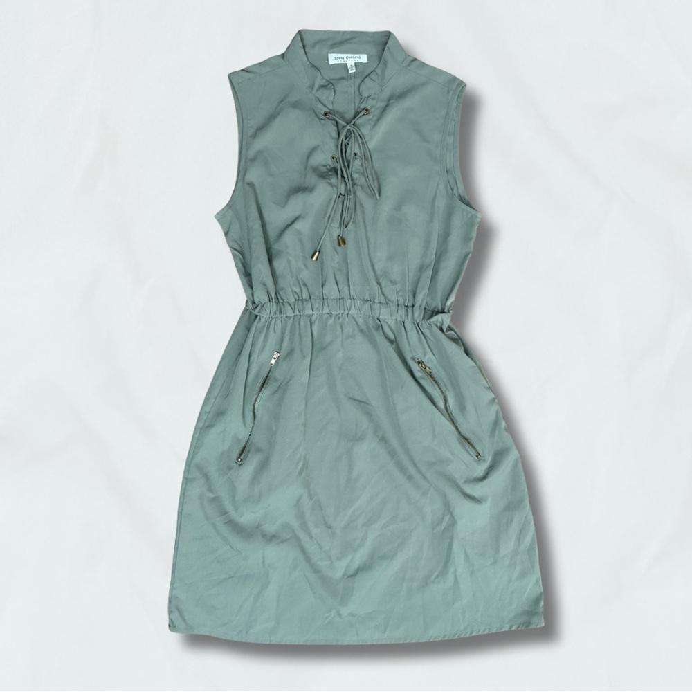 Speed Control Sage Sleeveless Mini Dress